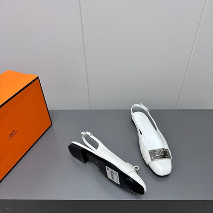 INNOCENTE SLINGBACK IN WHITE CALFSKIN