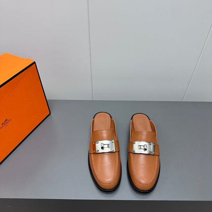 0Z MULE IN BRONZE BROWN LAMBSKIN