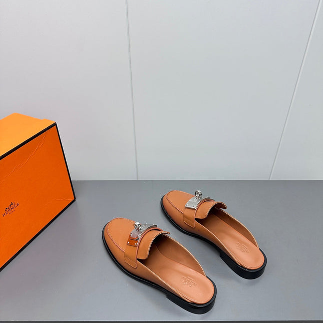 0Z MULE IN BRONZE BROWN LAMBSKIN