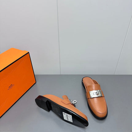 0Z MULE IN BRONZE BROWN LAMBSKIN