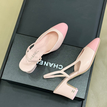 CC SLINGBACK 25S 65 MM IN LIGHT PINK LAMBSKIN