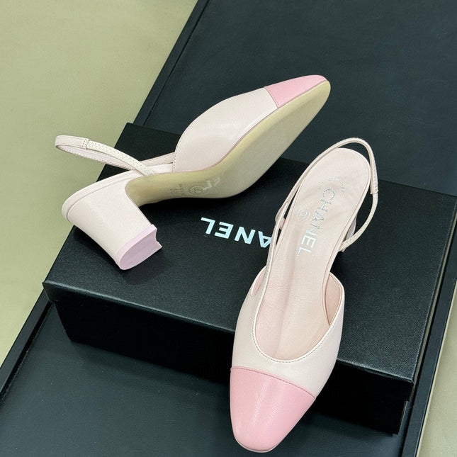 CC SLINGBACK 25S 65 MM IN LIGHT PINK LAMBSKIN