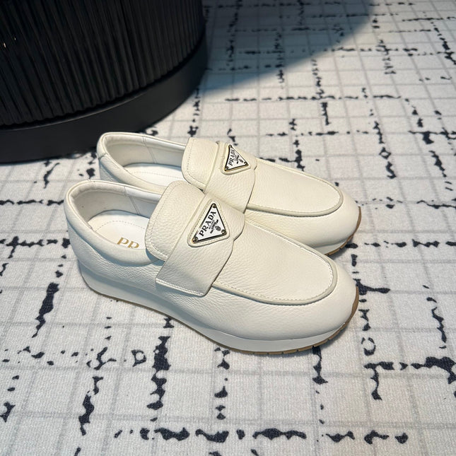 PRA SPORTY STYLE LOAFERS WHITE CALFSKIN