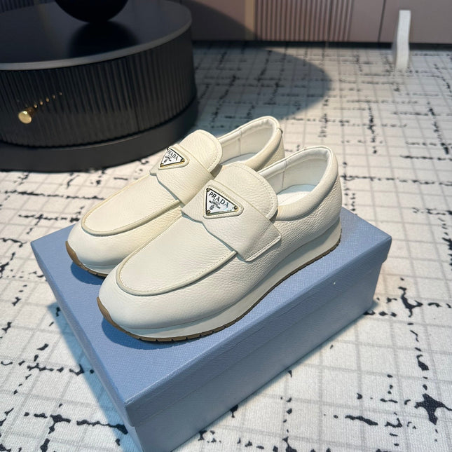 PRA SPORTY STYLE LOAFERS WHITE CALFSKIN