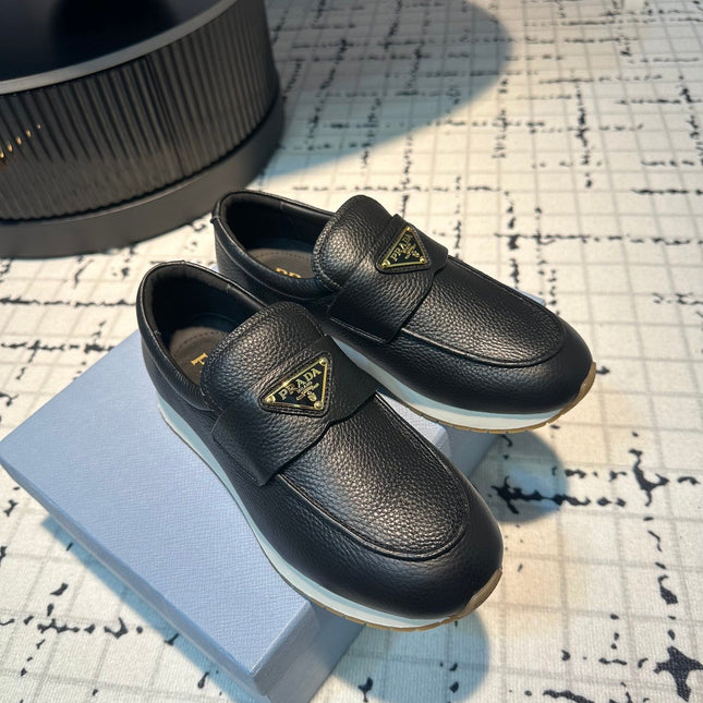 PRA SPORTY STYLE LOAFERS BLACK CALFSKIN