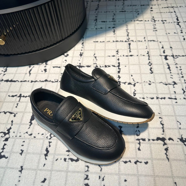 PRA SPORTY STYLE LOAFERS BLACK CALFSKIN