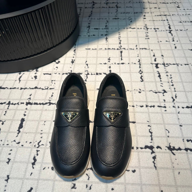 PRA SPORTY STYLE LOAFERS BLACK CALFSKIN