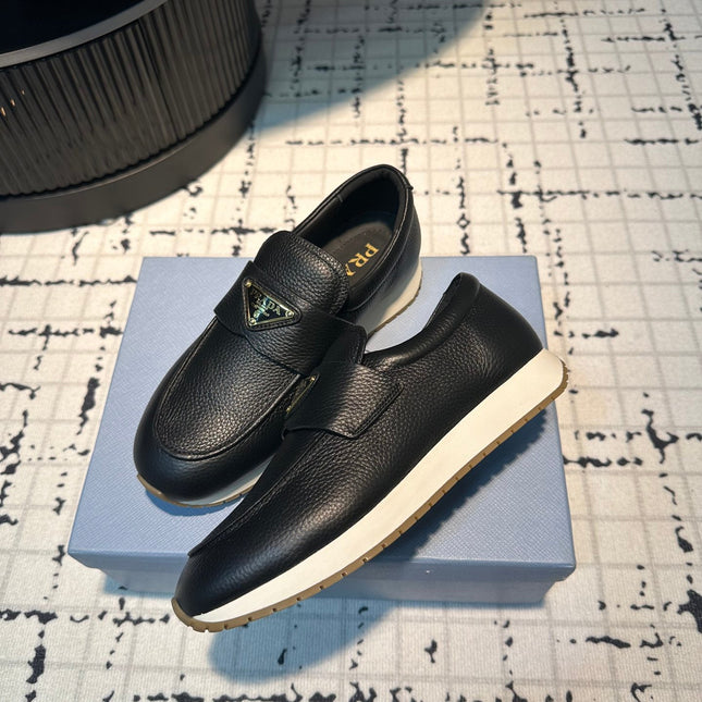 PRA SPORTY STYLE LOAFERS BLACK CALFSKIN
