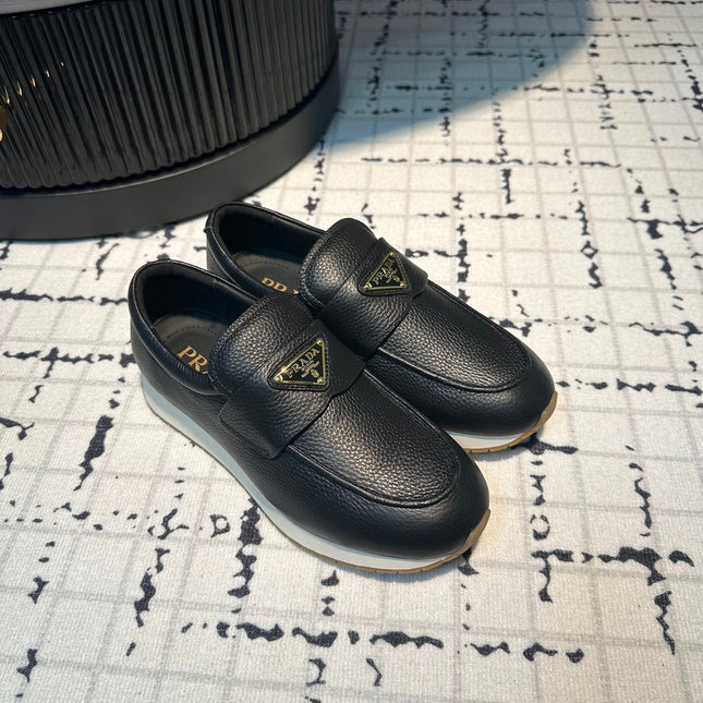 PRA SPORTY STYLE LOAFERS BLACK CALFSKIN
