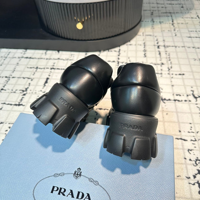 PRA BRUSHED MONOLITH LOAFERS BLACK LAMBSKIN