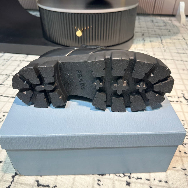 PRA BRUSHED MONOLITH LOAFERS BLACK LAMBSKIN