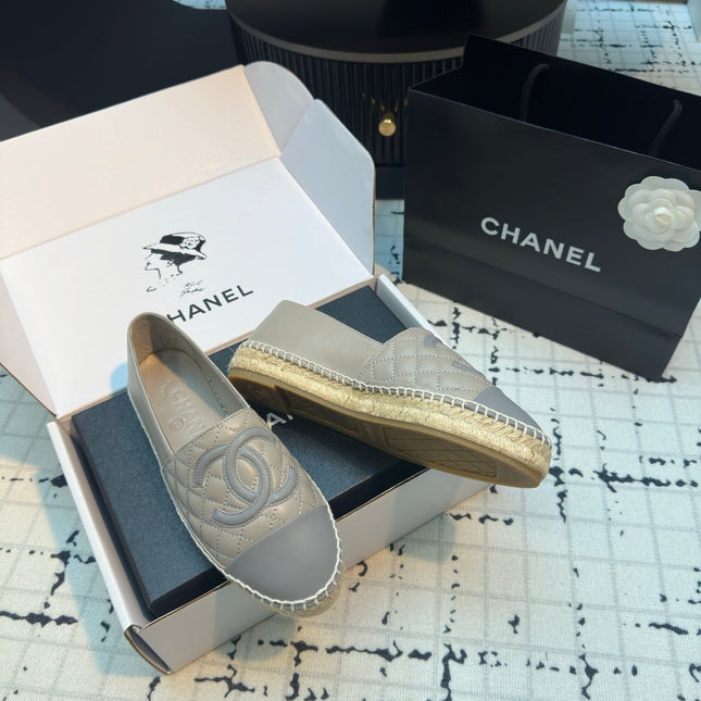 ESPADRILLES LOAFERS IN FLINT GREY LAMBSKIN