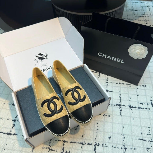 ESPADRILLES LOAFERS IN YELLOW MIX BLACK LAMBSKIN