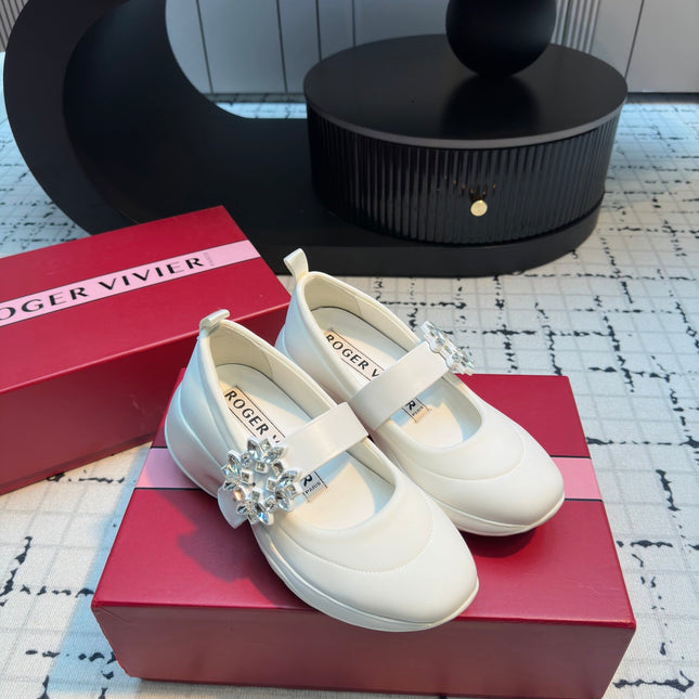 VIV' RUN BALLERINAS IN WHITE FABRIC