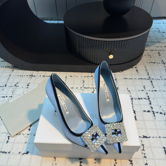 HANGISI 100 MM IN BABY BLUE SUEDE