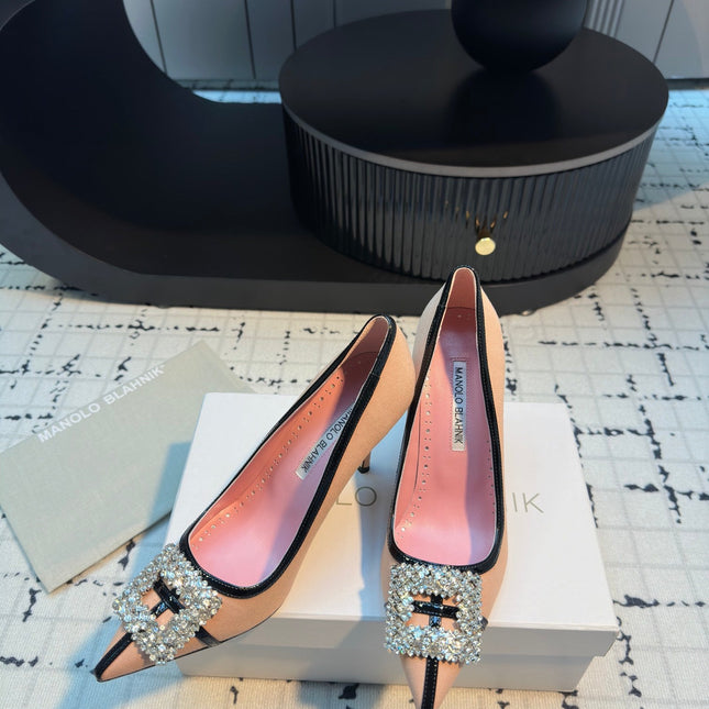 HANGISI 100 MM IN PEACH PINK SUEDE