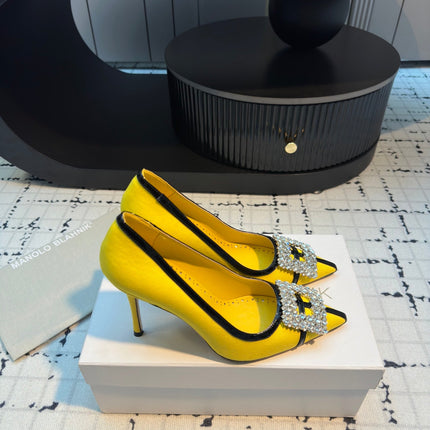 HANGISI 100 MM IN BRIGHT YELLOW SUEDE