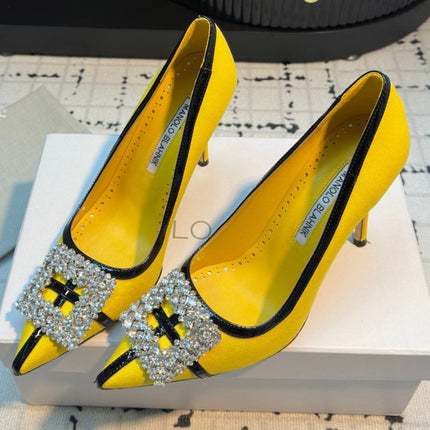 HANGISI 100 MM IN BRIGHT YELLOW SUEDE