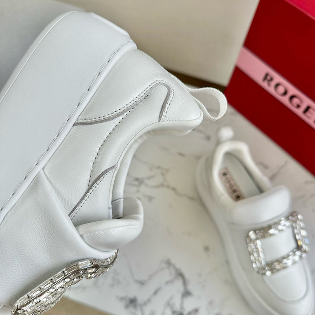 VIV' UP SNEAKERS IN WHITE CALFSKIN