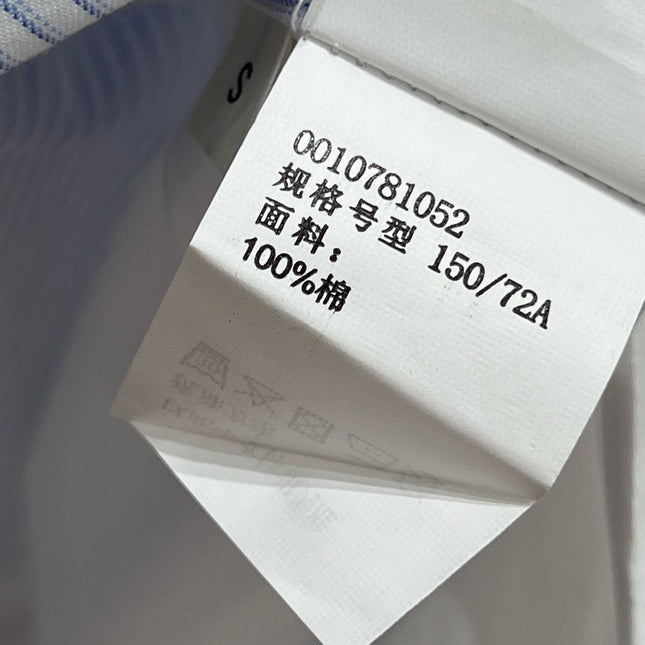 Loewe 25 Striped Long Loose Shirt Blue White Cotton