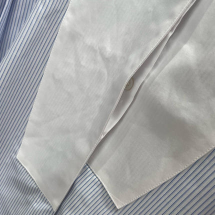 Loewe 25 Striped Long Loose Shirt Blue White Cotton