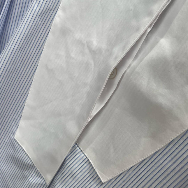 Loewe 25 Striped Long Loose Shirt Blue White Cotton