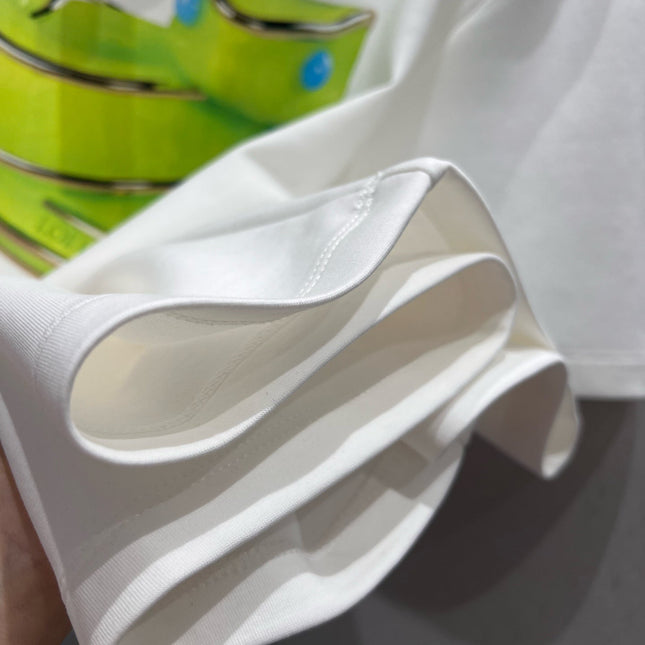 Loewe 25 T-shirt White mix Green Cotton 210229