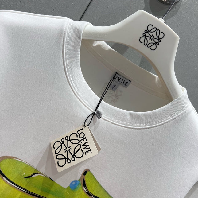 Loewe 25 T-shirt White mix Green Cotton 210229