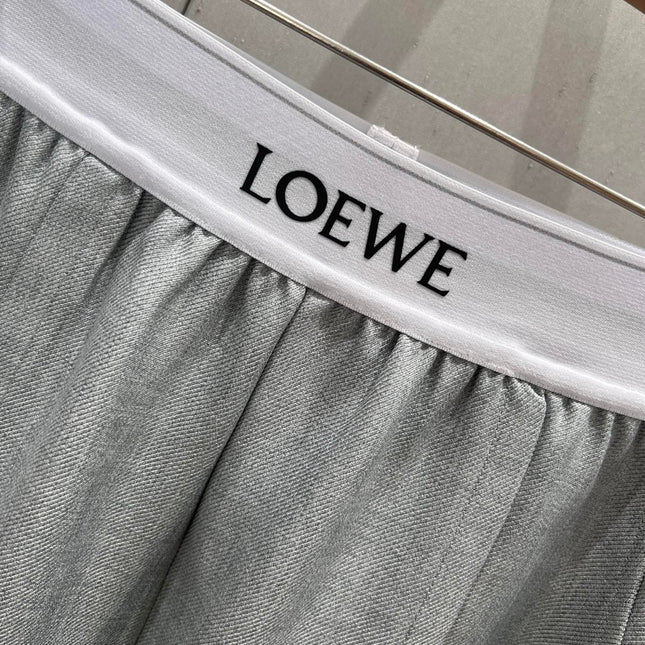 Loewe 25 Print Ribbed Waist Trousers Cotton