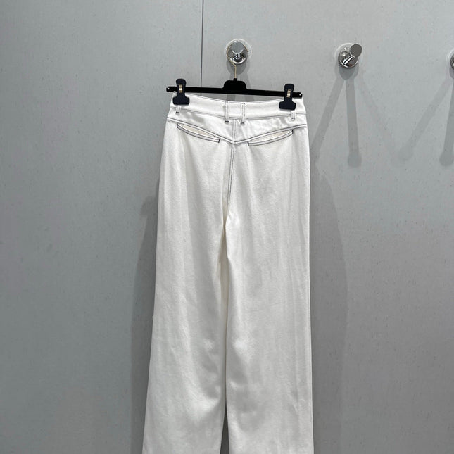 CC 25 Straight Jeans White Cotton