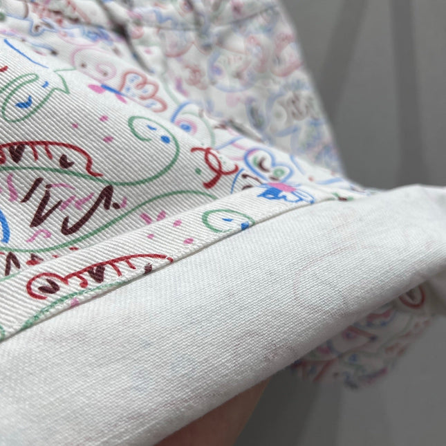 CC 25 Print Denim Short Multicolor Cotton