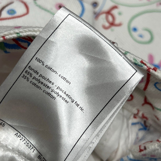 CC 25 Print Denim Short Multicolor Cotton