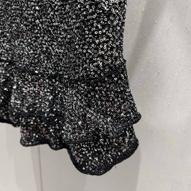 CC 25 Rhinestones Tank Top Black Polyamide