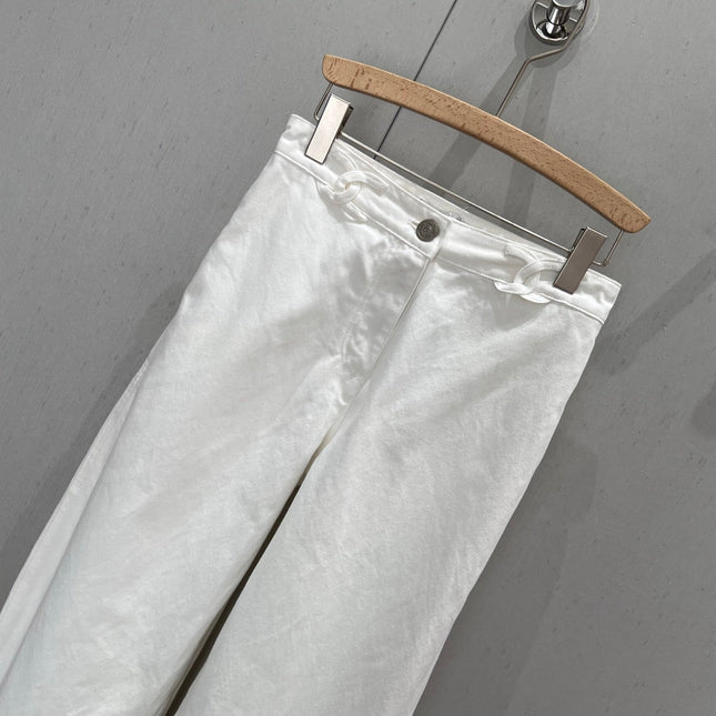 CC 25 Logo Jeans White Cotton