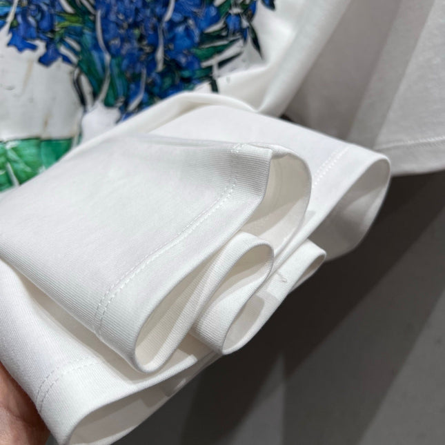 Loewe 25 Short Sleeved T-shirt White Blue Cotton 215597