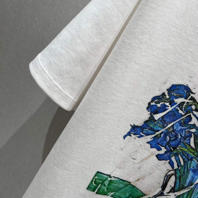 Loewe 25 Short Sleeved T-shirt White Blue Cotton 215597