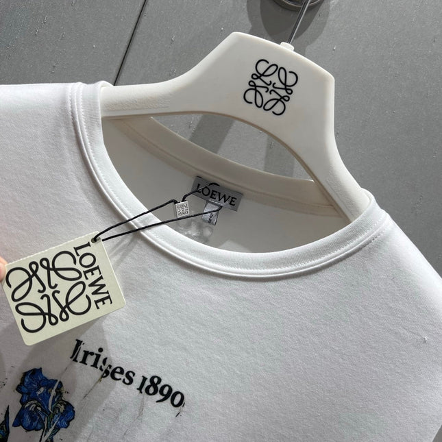 Loewe 25 Short Sleeved T-shirt White Blue Cotton 215597