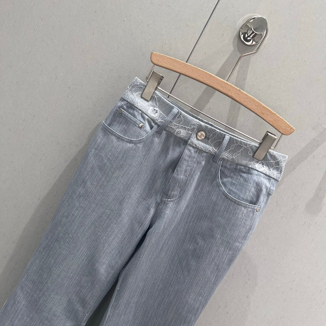 CC Flared Jeans Blue Gray Cotton