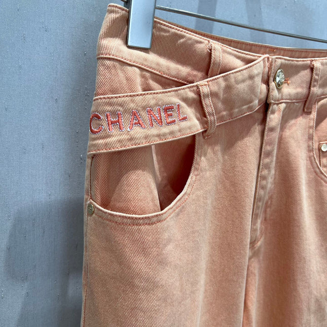 CC 25 Straight Jeans Orange Cotton