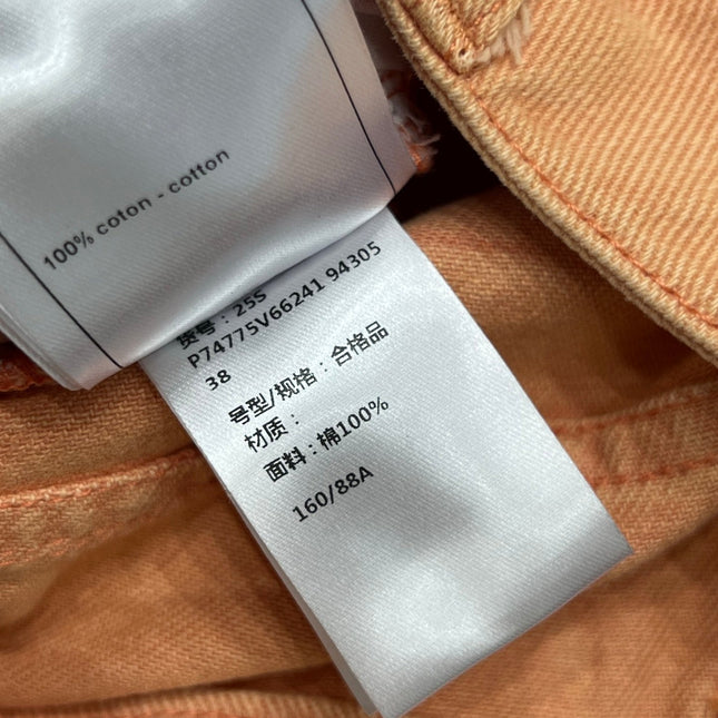 CC 25 Straight Jeans Orange Cotton