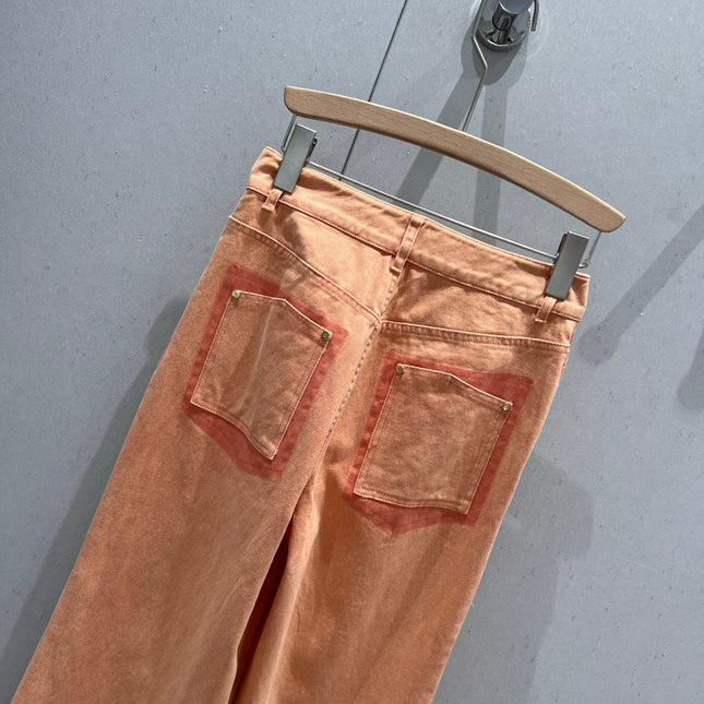 CC 25 Straight Jeans Orange Cotton