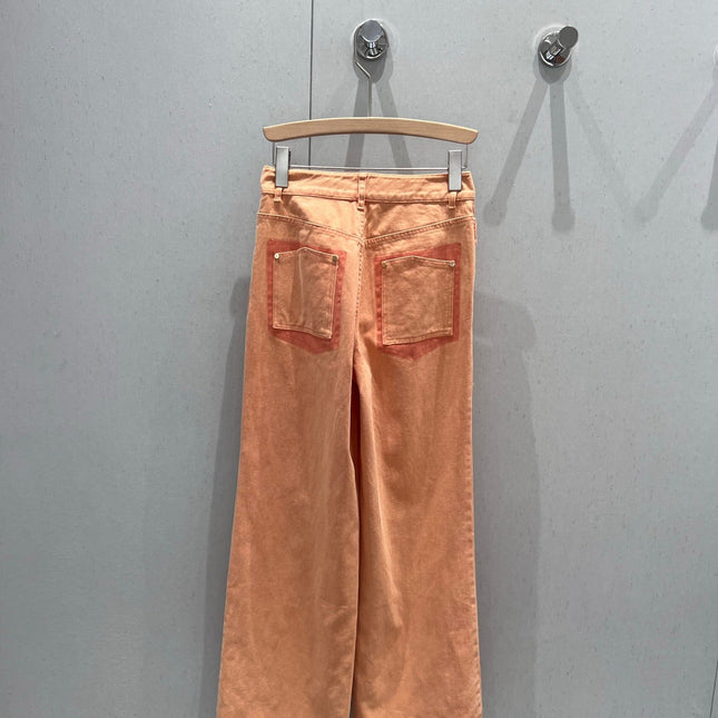 CC 25 Straight Jeans Orange Cotton