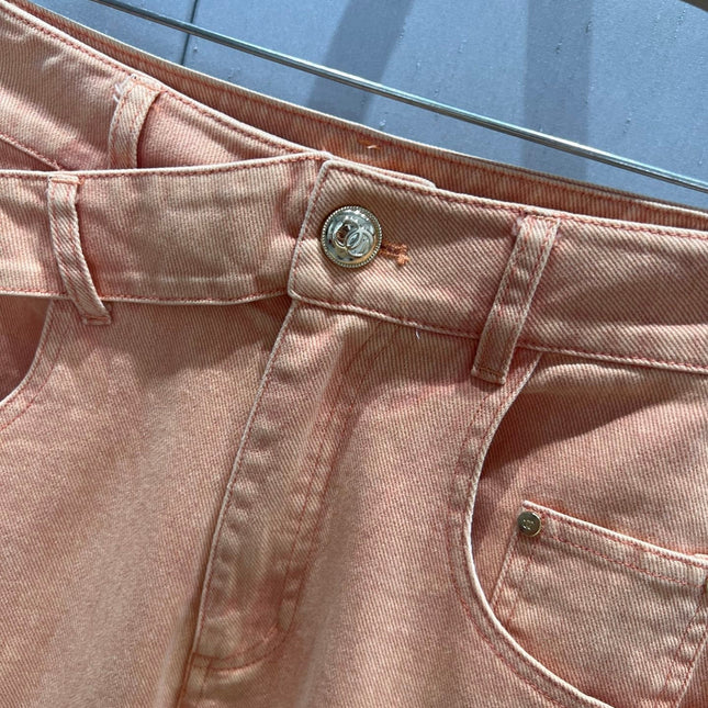 CC 25 Straight Jeans Orange Cotton