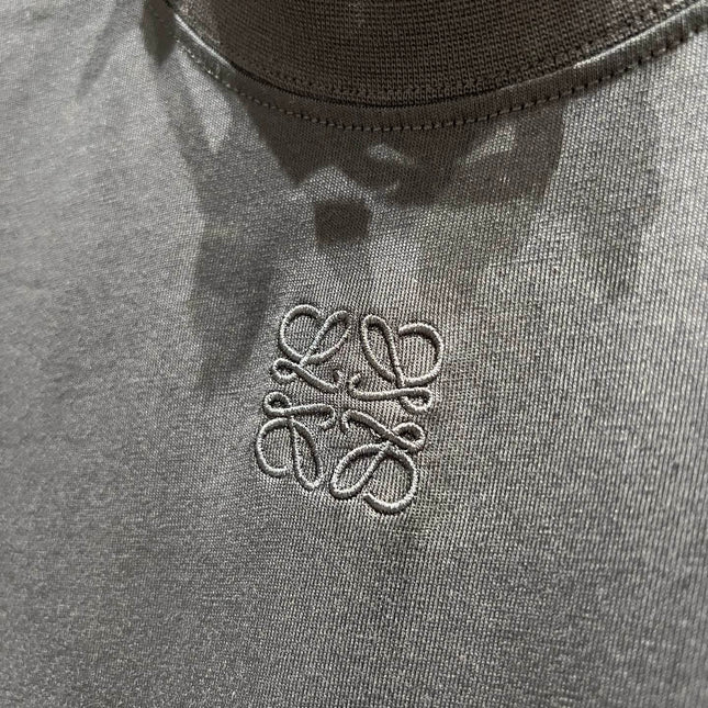 Loewe 25 Floral Neck Halter T-shirt Black Cotton 218253