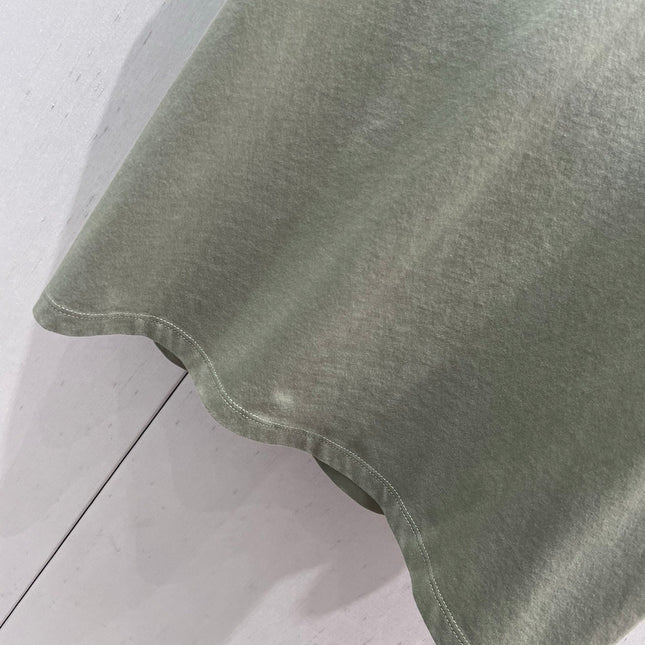 Loewe 25 Embroidered Short-sleeved T-shirt Green Acrylic Wool 220865