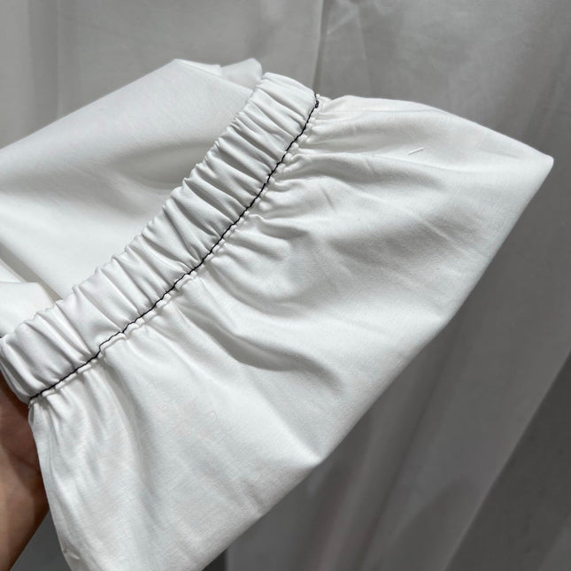 CC 25 Cropped Pant White Cotton