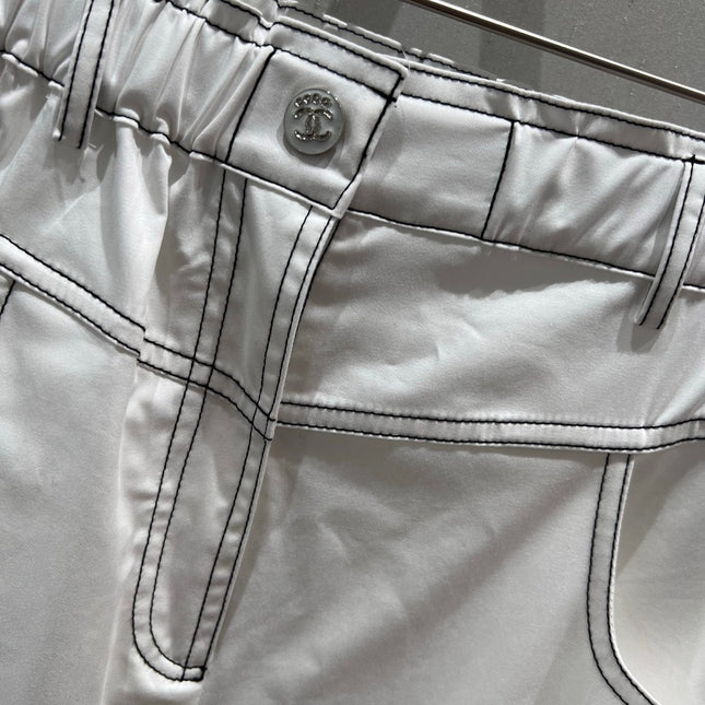 CC 25 Cropped Pant White Cotton