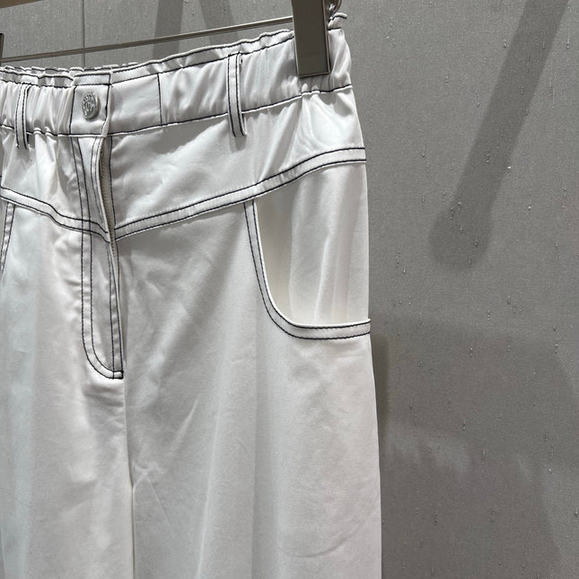 CC 25 Cropped Pant White Cotton