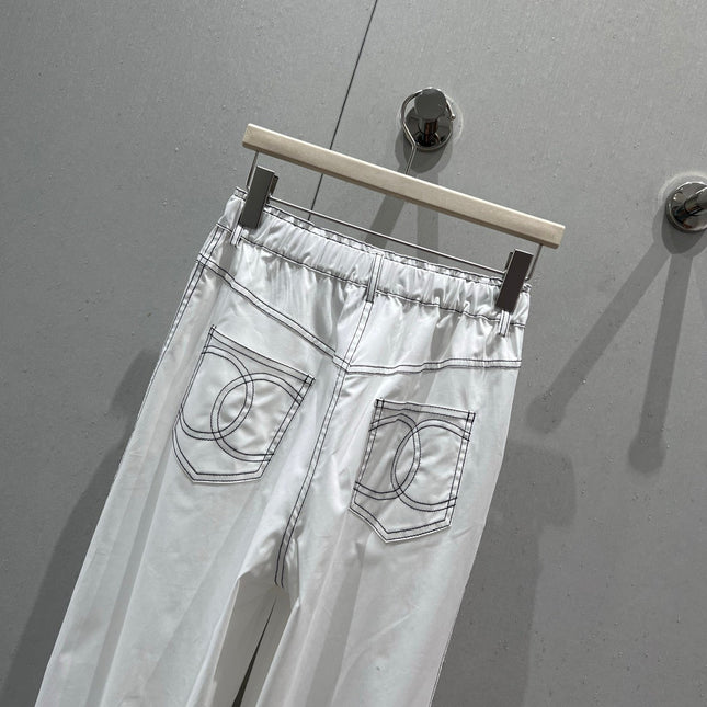 CC 25 Cropped Pant White Cotton