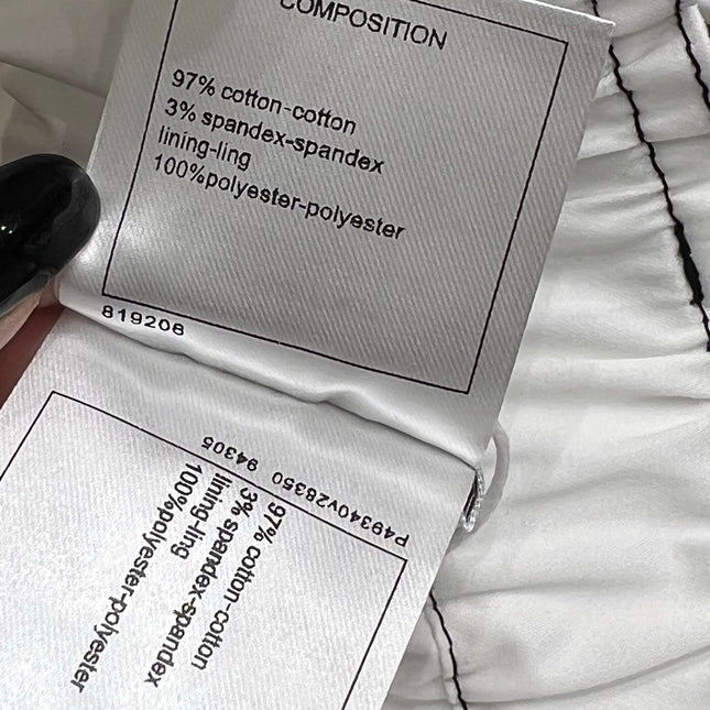 CC 25 Cropped Pant White Cotton